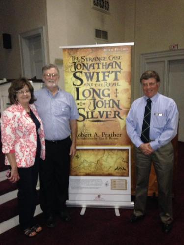 Author Robert Prather presentation on his book Robert wife Karen are shown here with SSL President Jeff Forbes May 23 2017